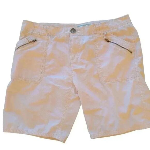 𝅺O'Neill Women's/Jrs. Perfect Pale Pink Cotton Shorts - Picture 1 of 8